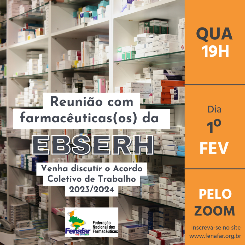 Fenafar realiza reunião com farmacêuticos da Ebserh para discutir ACT